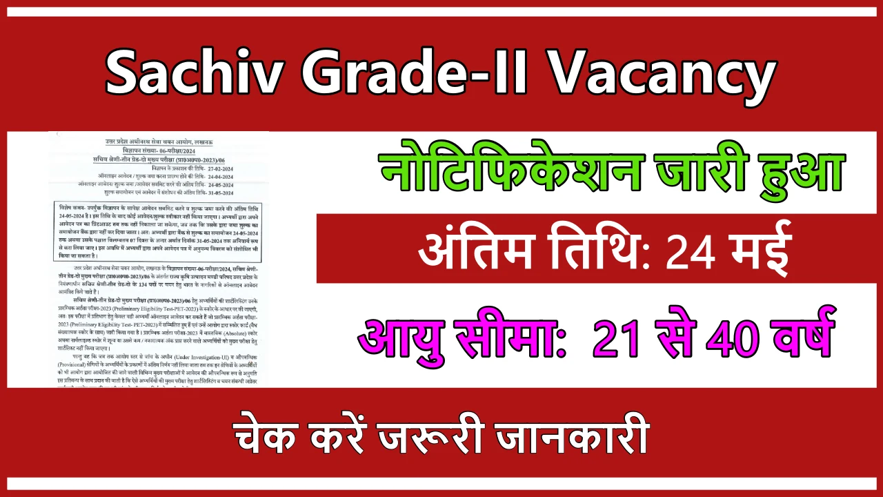 Sachiv Grade-II Vacancy